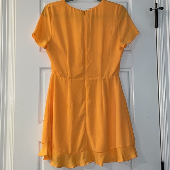 Orange Ruffle Dress - Picture 2 of 2